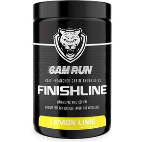 6AM Run Finishline - BCAA Powder Amino Energy - Post Run Recovery Drink - Branch Chain Amino Acids Powder - Heal and Recovery Powder - Keto Post Workout Powder (Lemon Lime, Sample Scoop)