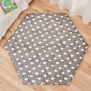 Hexagon Baby Play Mat for Floor,45"×52" Thicken Ultra Soft Playmat fits Regalo Portable Play Yard 48 Inch and Hiccapop 53" PlayPod Playpen,6 Panel Playpen Mat Non-Slip Baby Crawling Mat(Unicorn)
