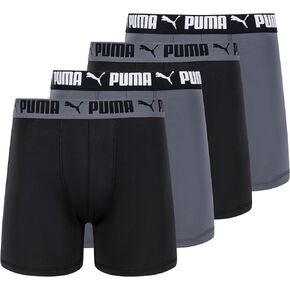 PUMA Men's 4 Pack Active Stretch Boxer Briefs