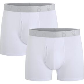 gagli Men's Cotton Stretch Boxer Briefs, Soft Breathable No-Tag Underwear, Comfort Fit Anti-Ride Up, 2 Pack