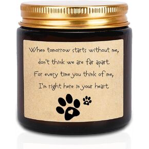 Dog Memorial Gifts for Loss of Dog, Dog Bereavement Gifts, Loss of Dog Sympathy Gift, Pet Memorial Gifts for Dogs Cats, Dog Passing Away Gifts, Pet Loss Gifts, Sympathy Candle Gift for Friends Familes