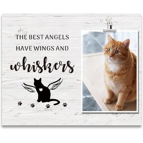 ZENNLAB Cat Sympathy Picture Frame Gift, Cat Memorial Gifts for Loss of Cat, Remembrance Gifts with Sympathy Condolence for Cat, Cat Keepsake Bereavement Gift, Cat Loss Gifts for Cat Owner