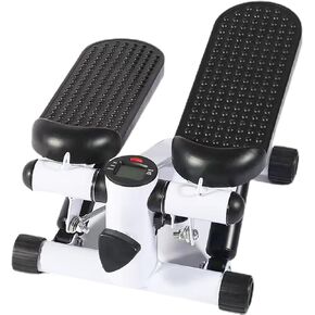 YSSOA Mini Stepper with Resistance Band, Stair Stepping Fitness Exercise Home Workout Equipment for Full Body Workout Black