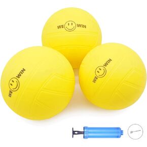 Aolowewin Roundnet Sports Replacement Balls Bulk, Mini Water Polo Balls, with Free Pump, for The Backyard, Beach, Park, Swimming Pool