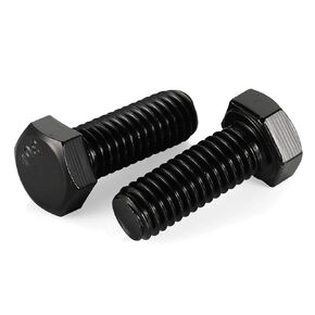 5/16-18 x 3/4“ Hex Head Bolts, Fully Threaded, Stainless Steel 304(18-8) Bolt, Black Oxide Finish, Quantity 25