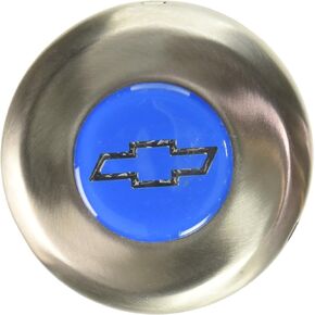 Grant 5644 Stainless Steel Horn Button (Chevy Bow Tie, Blue/Silver)
