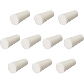 uxcell 9-14mm Beige Drilled Silicone Stopper Plugs for Flask Test Tube Stopper 10pcs