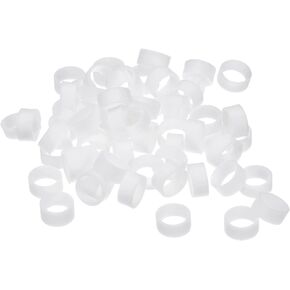 MECCANIXITY Silicone Rubber Bands Rings 200Pcs Non-slip 10mm Dia 1mm Thick 5mm Width for Wire Cord Cable Wrapping, Bundle