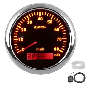 85mm/3.35in GPS Speedometer Gauge,80MPH/H GPS Speedometer for Cars Engines Boats