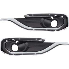 STILEALUS Front Fog Light Trims For 2017-2019 GMC Acadia Left Driver & Right Passenger Side