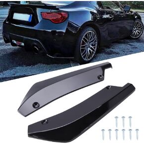JMTBNO Glossy Black Rear Bumper Splitter Lip Diffuser Canard Compatible with Subaru Impreza WRX STI Infiniti G37 Q50 Q60 Q70 Mazda 2 3 5 6 CX-3 CX5 CX-7 (Black#4)