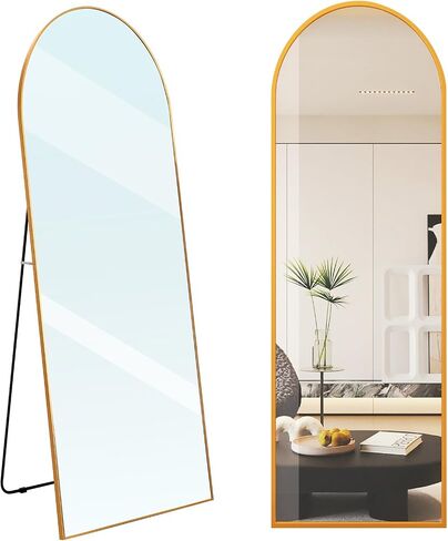Tall Full Body Mirror, 68''x 29'' Wall Mirror Full Length Mirror w Black Aluminum Alloy Frame, Floor Length Mirror Leaning Against Wall for Bedroom Decor, Women Dressing Mirror in Saudi Arabia