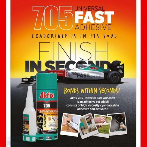 صمغ CA لاصق سريع 705 من Akfix 400 مل (3.50 أونصة) مع منشط (13.50 أونصة سائلة) [لاصق فائق الشفاف ورذاذ مسرع] in Kuwait