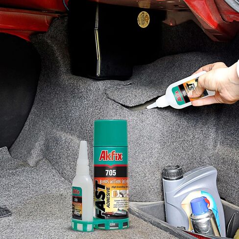 صمغ CA لاصق سريع 705 من Akfix 400 مل (3.50 أونصة) مع منشط (13.50 أونصة سائلة) [لاصق فائق الشفاف ورذاذ مسرع] in Kuwait