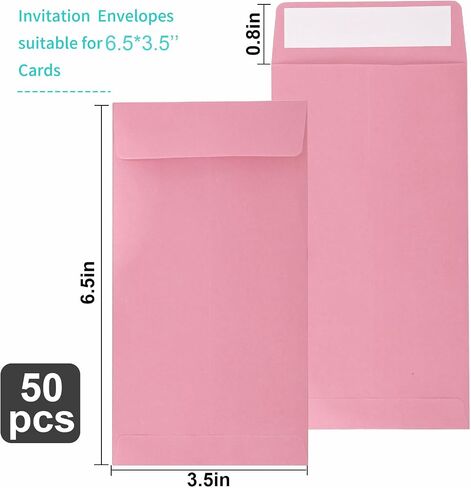 Pink 100 Pack Cash Envelopes 3.5 x 6.5 inch,Coin Self Seal Envelopes For Savings plan,Money Envelopes for Cash,coin,Check and Small items redit Card,Seed in Saudi Arabia