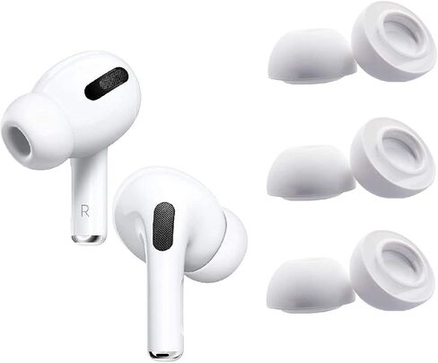 BLLQ XS/S/M/L 4 مقاسات من أغطية وسائد الأذن وأغطية الأذن وأغطية الأذن المتوافقة مع Apple AirPods Pro 2 وAirPod Pro 1، أطراف من السيليكون، تناسب الحافظة، 4 أزواج باللون الأبيض 4 مقاسات in Saudi Arabia