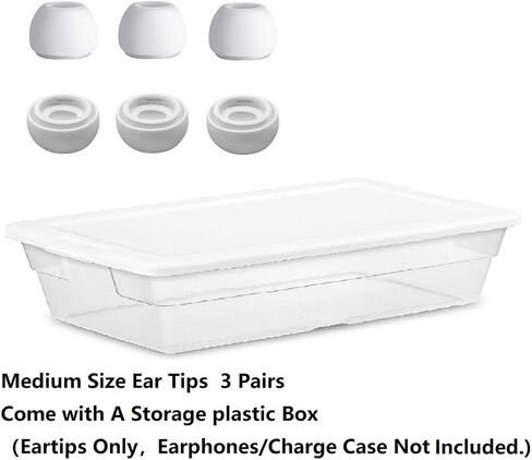 BLLQ XS/S/M/L 4 مقاسات من أغطية وسائد الأذن وأغطية الأذن وأغطية الأذن المتوافقة مع Apple AirPods Pro 2 وAirPod Pro 1، أطراف من السيليكون، تناسب الحافظة، 4 أزواج باللون الأبيض 4 مقاسات in Saudi Arabia