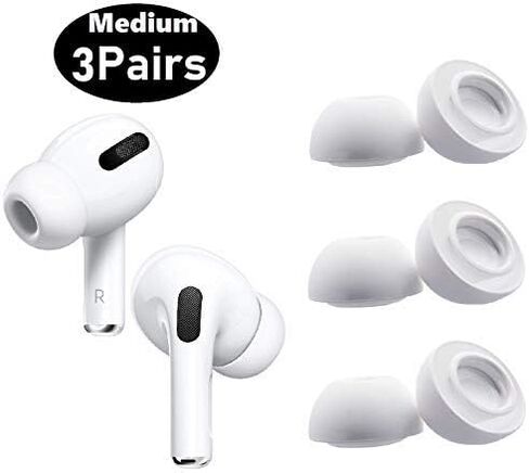 BLLQ XS/S/M/L 4 مقاسات من أغطية وسائد الأذن وأغطية الأذن وأغطية الأذن المتوافقة مع Apple AirPods Pro 2 وAirPod Pro 1، أطراف من السيليكون، تناسب الحافظة، 4 أزواج باللون الأبيض 4 مقاسات in Saudi Arabia