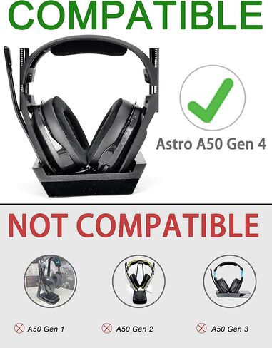مجموعة تعديل A50 Gen 4 - وسائد أذن بديلة وعصابة رأس متوافقة مع سماعة رأس Astro A50 Gen 4، ووسائد الأذن، وترقية رغوة إلغاء الضوضاء عالية الكثافة، وسمك إضافي in Saudi Arabia
