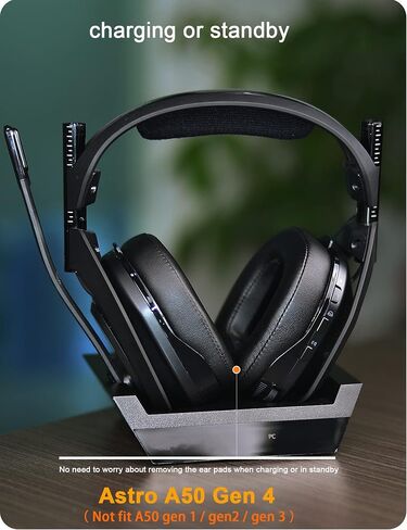 مجموعة تعديل A50 Gen 4 - وسائد أذن بديلة وعصابة رأس متوافقة مع سماعة رأس Astro A50 Gen 4، ووسائد الأذن، وترقية رغوة إلغاء الضوضاء عالية الكثافة، وسمك إضافي in Saudi Arabia