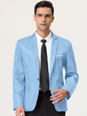 Lars Amadeus Men's Dress Slim Fit Blazer Single Breasted One Button Prom Suit Sports Coat in Saudi Arabia