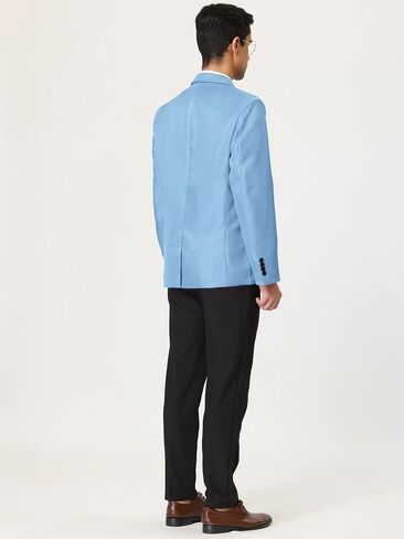 Lars Amadeus Men's Dress Slim Fit Blazer Single Breasted One Button Prom Suit Sports Coat in Saudi Arabia
