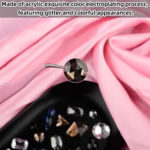 Sinyanail 650 قطعة أكريليك كبيرة خياطة على أحجار الراين إعداد كريستال الأحجار الكريمة حجر الماس 2 فتحات أحجار الراين المسطحة للمجوهرات الملابس والأحذية حقيبة زي (نظام اللون الأزرق) in Kuwait