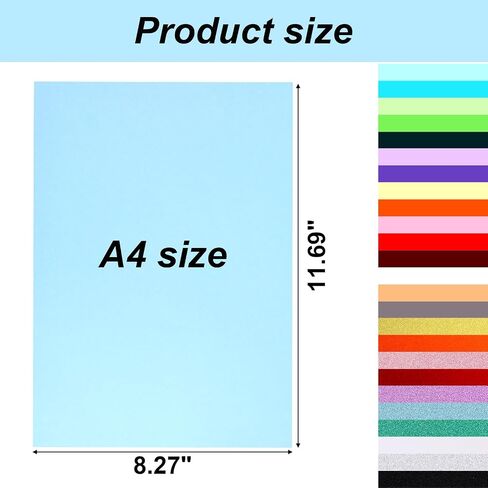 MCPINKY 35 Sheets Cardstock Paper, Glitter Cardstocks A4 Construction Paper Colored Cardstock Paper for Card Making Kids Art Crafts Scrapbooking in Saudi Arabia