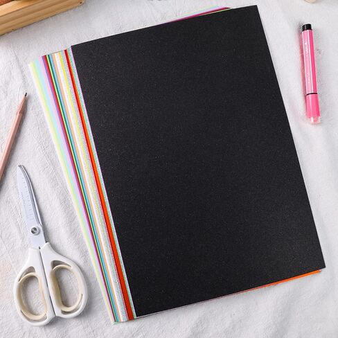 MCPINKY 35 Sheets Cardstock Paper, Glitter Cardstocks A4 Construction Paper Colored Cardstock Paper for Card Making Kids Art Crafts Scrapbooking in Saudi Arabia
