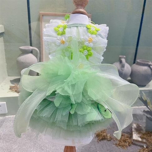 Dog Princess Dresses for Small Dogs Lolita Clothes Butterfly Costume Pet Girl Cute Coat Outfits Summer Costumes Puppy Handmade Skirt Cat Spring (M,Butterfly) in Saudi Arabia