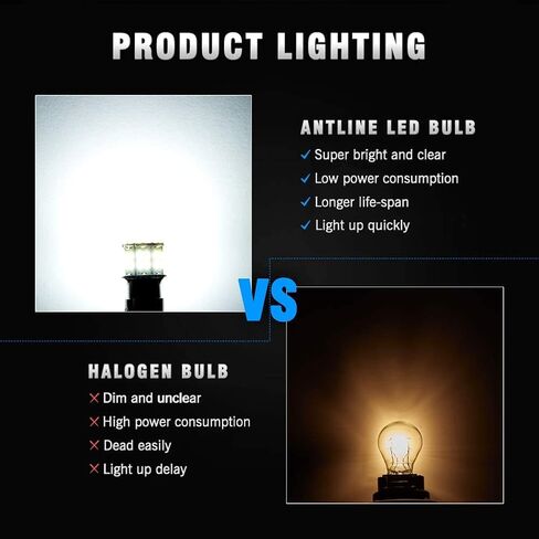 Antline 7440 7443 T20 992 مصابيح LED بيضاء، فائقة السطوع 3014 50-SMD LED بديلة لـ 12 فولت RV Camper Car Trailer Boat Trunk Backup عكس الذيل الفرامل أضواء إشارة الانعطاف (حزمة من 10) in Kuwait