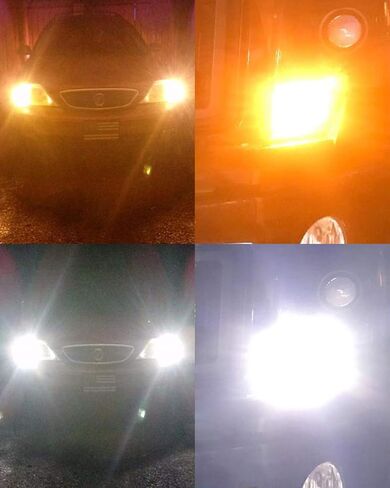 AUXLIGHT 7443 7444 992 T20 7443NA 7441 لمبات LED Switchback 76SMD شرائح أبيض/كهرمان مع استبدال جهاز العرض لإشارة الانعطاف الأمامية/الخلفية لأضواء الجري أثناء النهار/DRL (حزمة من 2) in Kuwait