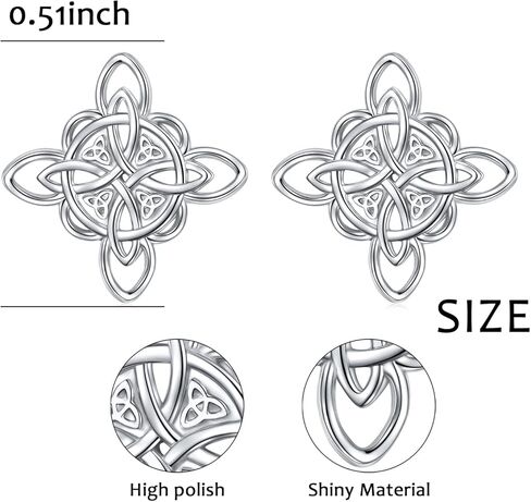 FLYOW Item Celtic Knot Stud Earrings and Item Celtic Knot Bracelet and Item Celtic Knot Anklet Bundle in Kuwait