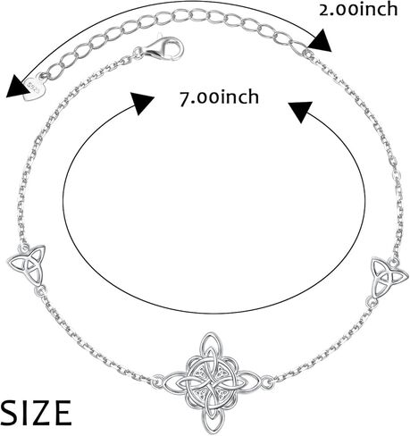FLYOW Item Celtic Knot Stud Earrings and Item Celtic Knot Bracelet and Item Celtic Knot Anklet Bundle in Kuwait