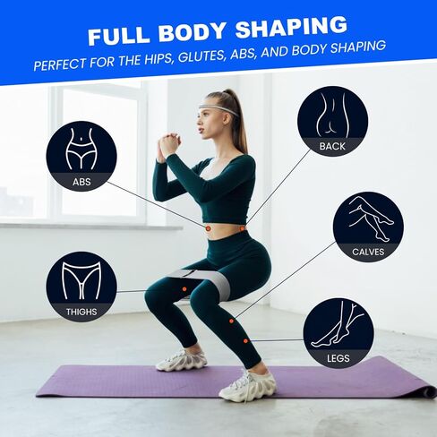 أربطة مقاومة YUNZY مع التمارين الرياضية، 3 أربطة للأحذية و1 عصابة رأس رياضية للنساء والرجال، أربطة مقاومة للتمرين من القماش لأرداف الساقين في المنزل واللياقة البدنية واليوجا والبيلاتيس. in Kuwait