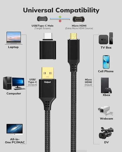 Video Capture Card, HDMI to USB, 10FT 4K 1080P 60FPS Capture for Streaming, Teaching, Video conferencing or Live Broadcasting in Kuwait