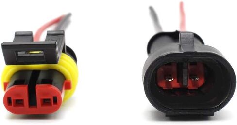 2 Pin Way Car Waterproof Electrical Connector HID Plug Auto Electrical Wire Connectors 1.5mm Series Terminal and Rubber Seal with Wire AWG Marine, 8 Pack in Saudi Arabia