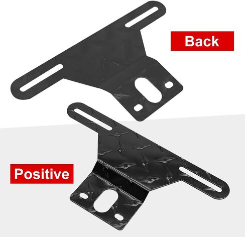 Hoypeyfiy Trailer License Plate Light Bracket Truck RV Off-Road Number Plate Light Mount Aluminum Holder (Silver 2pcs) in Saudi Arabia