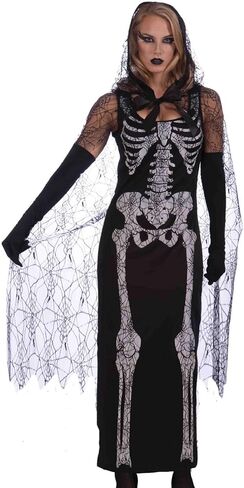eyigylyo Halloween Women Spiderweb زي إكسسوار شبكة العنكبوت المعطف Spiderweb الجوارب جوارب شبكية لعيد الهالوين فستان الحفلات التنكرية in Kuwait