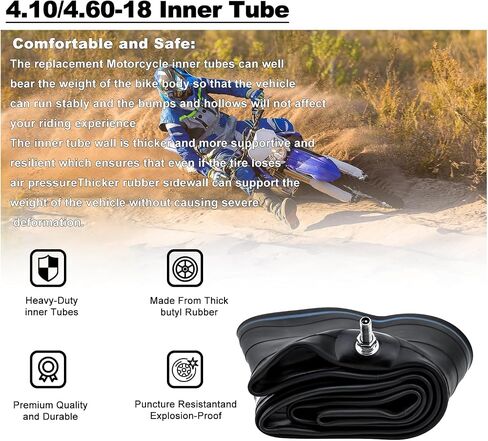 CTLLKG 4.10/4 60-18 الأنبوب الداخلي للدراجات النارية لـ 110/100-18,110/90-18,110/80-18,120/90-18,120/80-18,100/100-18 الترابية حفرة الدراجة الإطارات الخلفية تطبيقات الطرق الوعرة in Kuwait