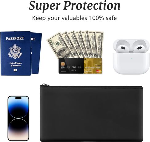Gjinxi Zipper Coins Bags 2 Pcs PU Leather Bags Travel Wallet Pouches With Compartment Bank Organizer Office Item Holder Supplies Black Color Storage Bag Blue Wallet Fit Cosmetics, Invoice, Bills in Saudi Arabia