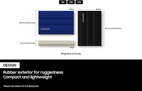 SAMSUNG T7 Shield Portable SSD 1TB - Up to 1050MB/s - USB 3.2 (Gen2, 10Gbps) IP-65 External Solid State Drive, Black (MU-PE1T0S) in Saudi Arabia