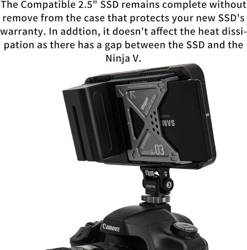 Moycse Lunchbox III Magnalium Case SATA SSD Enclosure Case in Magnalium for Sumsung 870/860 870QVO SSD متوافق مع شاشات Atomos Ninja V، Ninja Flame، Ninja Inferno Shogun Inferno in Kuwait