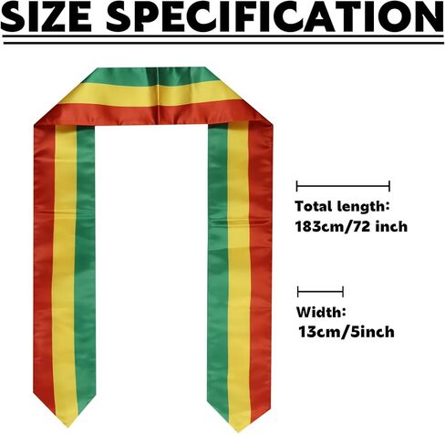 Pasksamtu Mali Flag التخرج سرق وشاح للدراسة على متن الطلاب الدوليين في الخارج الكبار للجنسين - رائع التخرج شال وشاح سرق يلتف وشاح in Kuwait