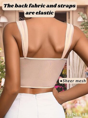 EHSUYAB Corset Top For Women, Floral Embroidered, Casual Bustier Date Night in Saudi Arabia