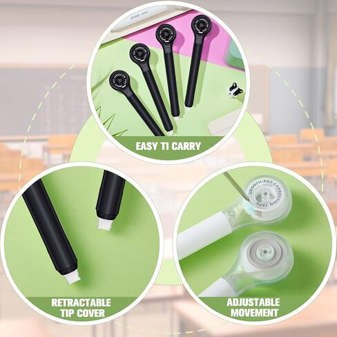 10 Pack Correction Tape Cute Ink Corrector Easy to Use Applicator for Instant Correction Tape Eraser for School Office Supplies, 0.2 x 236 Inch(White) in Kuwait
