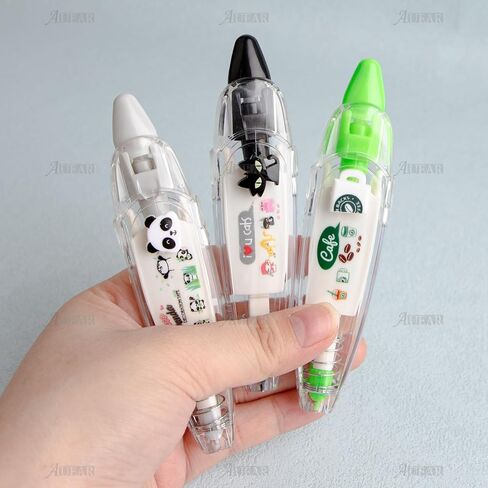 AUEAR, 5 Pack Correction Tape Cute Cartoon Push Tape Sticker Machines Kawaii Decorative Correction Tape for Scrapbooking Diary Planner Journal DIY Crafts (Owl/Cat/Monster/Letter A/Dog Design) in Saudi Arabia