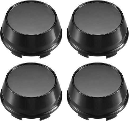 ACROPIX 61mm Base Outer Diameter 6 Clips 66mm Overall Outer Diameter Wheel Rim Hub Center Caps Cover Black - Pack of 4 in Saudi Arabia