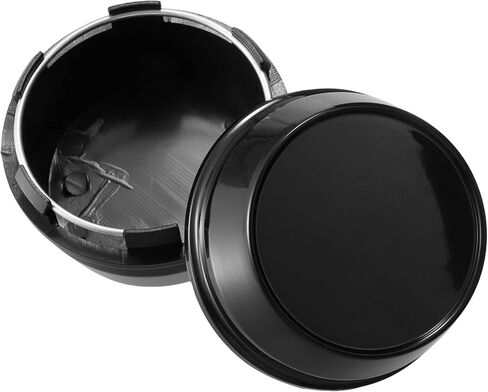 ACROPIX 61mm Base Outer Diameter 6 Clips 66mm Overall Outer Diameter Wheel Rim Hub Center Caps Cover Black - Pack of 4 in Saudi Arabia