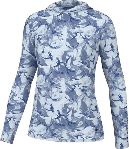 HUK Waypoint Pattern Hoodie, Long-Sleeve Shirt for Women in Saudi Arabia